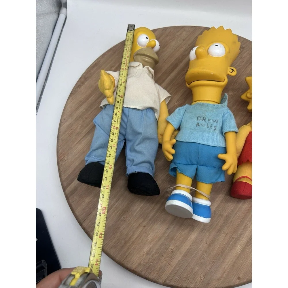 Vintage Lot of 3 The Simpsons Homer Bart Lisa 90s Plush Dolls